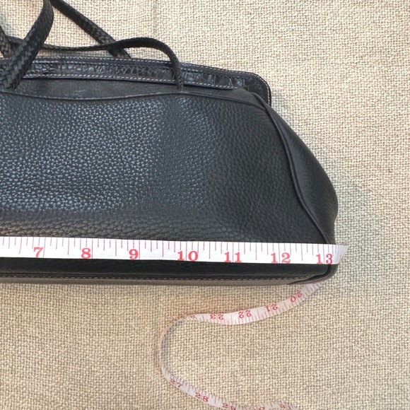 Vintage Brighton Black Leather Shoulder Bag Y2K Heart Charm - Picture 15 of 16